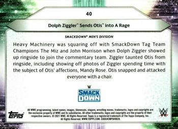 2021 Topps WWE #40 Dolph Ziggler Sends Otis into A Rage Back