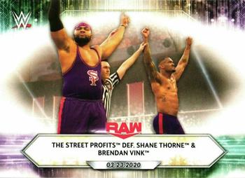 2021 Topps WWE #41 The Street Profits def. Shane Thorne & Brendan Vink Front