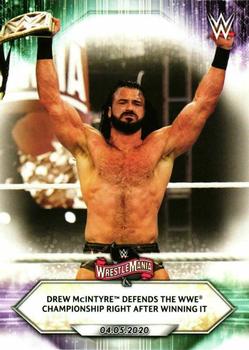 2021 Topps WWE #54 Drew McIntyre Defends the WWE Championship Right After Winning It Front