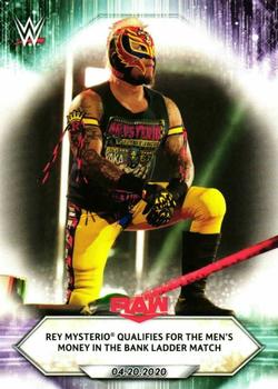 2021 Topps WWE #59 Rey Mysterio Qualifies for the Men's Money in the Bank Ladder Match Front
