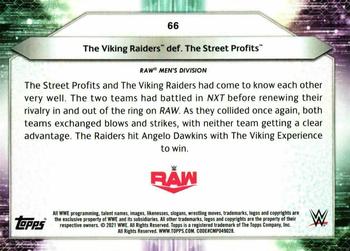 2021 Topps WWE #66 The Viking Raiders def. The Street Profits Back