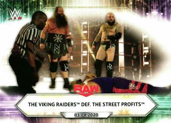 2021 Topps WWE #66 The Viking Raiders def. The Street Profits Front