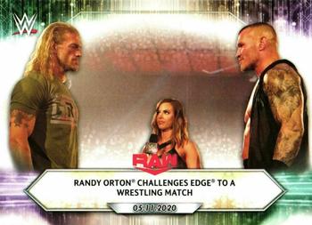2021 Topps WWE #72 Randy Orton Challenges Edge to a Wrestling Match Front