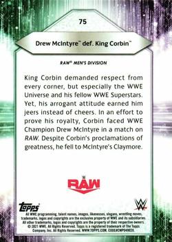 2021 Topps WWE #75 Drew McIntyre def. King Corbin Back