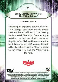 2021 Topps WWE #84 Bobby Lashley & MVP def. The Viking Raiders Back