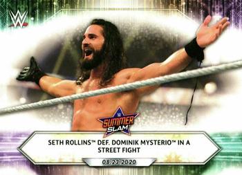 2021 Topps WWE #94 Seth Rollins def. Dominik Mysterio in a Street Fight Front