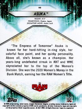 2021 Topps WWE #99 Asuka Back