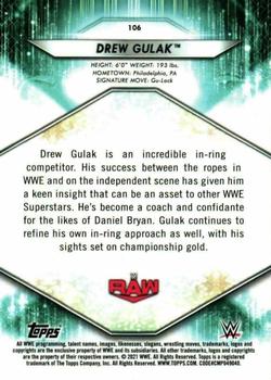 2021 Topps WWE #106 Drew Gulak Back