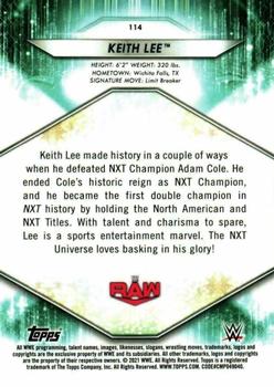2021 Topps WWE #114 Keith Lee Back