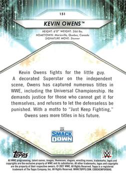 2021 Topps WWE #151 Kevin Owens Back