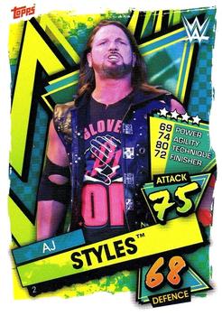 2021 Topps Slam Attax WWE #2 AJ Styles Front
