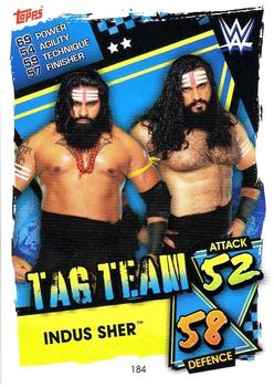 2021 Topps Slam Attax WWE #184 Indus Sher Front