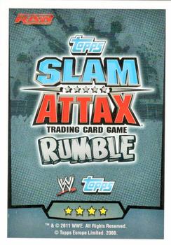 2011 Topps Slam Attax WWE Rumble #3 Alberto Del Rio Back