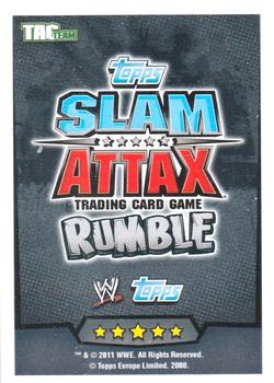 2011 Topps Slam Attax WWE Rumble #16 Justin Gabriel  /  Heath Slater Back