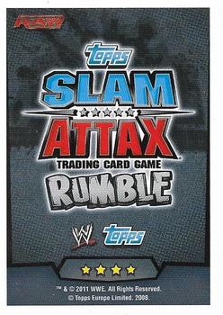2011 Topps Slam Attax WWE Rumble #17 Dolph Ziggler Back
