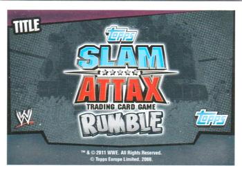 2011 Topps Slam Attax WWE Rumble #44 United States Championship Back