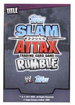 2011 Topps Slam Attax WWE Rumble #48 WWE Slammy Award Back