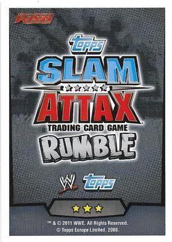 2011 Topps Slam Attax WWE Rumble #80 Primo Back