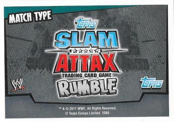 2011 Topps Slam Attax WWE Rumble #206 Ambulance Match Back
