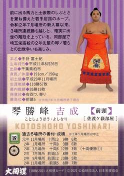 2021 BBM Sumo #19 Kotoshōhō Yoshinari Back