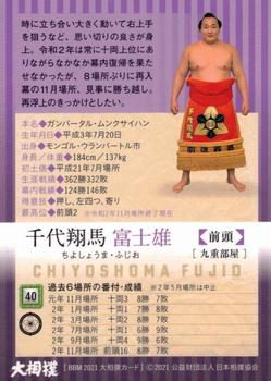 2021 BBM Sumo #40 Chiyoshōma Fujio Back