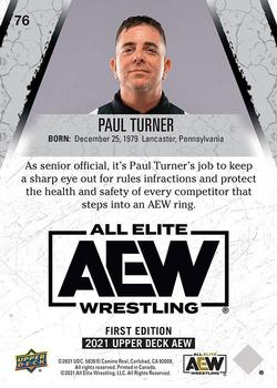 2021 Upper Deck AEW #76 Paul Turner Back