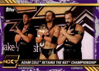 2021 Topps WWE NXT - Purple #22 Adam Cole Retains the NXT Championship Front
