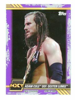 2021 Topps WWE NXT - Purple #39 Adam Cole def. Dexter Lumis Front