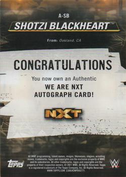 2021 Topps WWE NXT - We Are NXT Autographs #A-SB Shotzi Blackheart Back