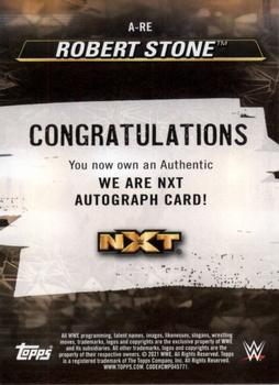 2021 Topps WWE NXT - We Are NXT Autographs Purple #A-RE Robert Stone Back