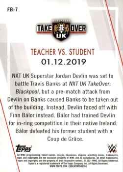 2021 Topps WWE NXT - Finn Balor Tribute #FB-7 Teacher vs. Student Back