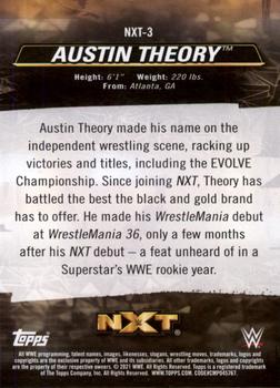 2021 Topps WWE NXT - We Are NXT #NXT-3 Austin Theory Back