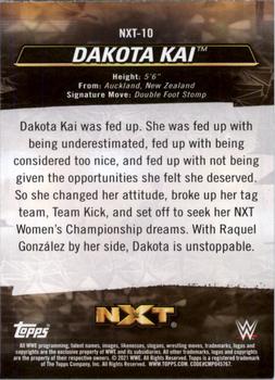 2021 Topps WWE NXT - We Are NXT #NXT-10 Dakota Kai Back