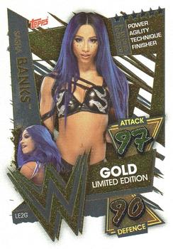 2021 Topps Slam Attax WWE - Limited Edition Gold #LE2G Sasha Banks Front