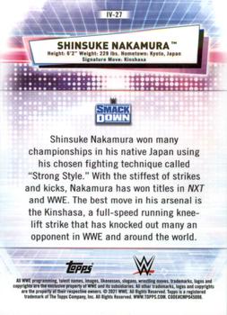 2021 Topps Chrome WWE - Image Variations #IV-27 Shinsuke Nakamura Back
