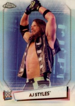 2021 Topps Chrome WWE - Refractors #1 AJ Styles Front