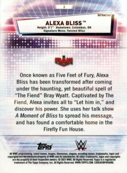 2021 Topps Chrome WWE - Refractors #3 Alexa Bliss Back