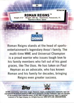 2021 Topps Chrome WWE - Refractors #64 Roman Reigns Back
