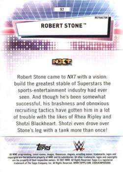 2021 Topps Chrome WWE - Refractors #92 Robert Stone Back