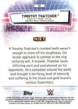 2021 Topps Chrome WWE - Refractors #98 Timothy Thatcher Back