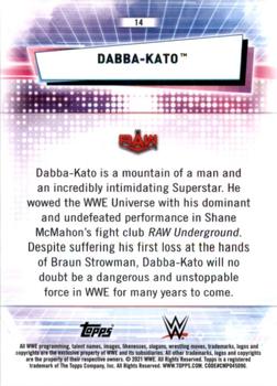 2021 Topps Chrome WWE - Green Refractors #14 Dabba-Kato Back