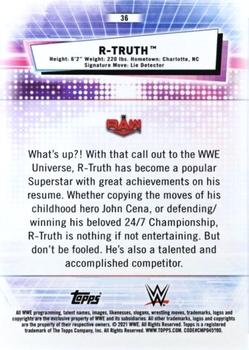 2021 Topps Chrome WWE - Orange Refractors #36 R-Truth Back
