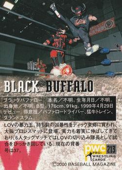2000 BBM Pro Wrestling #213 Black Buffalo Back