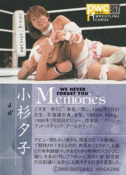 2000 BBM Pro Wrestling #367 Yuko Kosugi Back