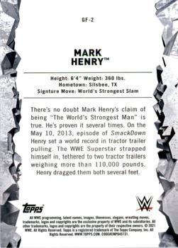 2021 Topps Chrome WWE - Great Feats of Strength #GF-2 Mark Henry Back