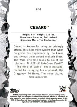 2021 Topps Chrome WWE - Great Feats of Strength #GF-8 Cesaro Back