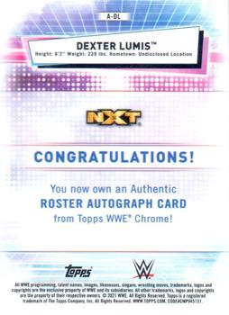 2021 Topps Chrome WWE - Autographs #A-DL Dexter Lumis Back