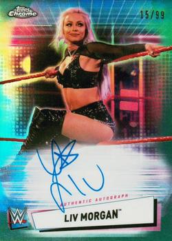 2021 Topps Chrome WWE - Autographs Green Refractors #A-LM Liv Morgan Front