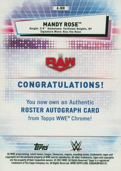 2021 Topps Chrome WWE - Autographs Black Refractors #A-MR Mandy Rose Back