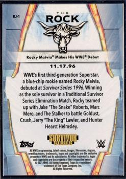 2021 Topps Transcendent Collection WWE - WWE Legends Tribute Set The Rock #DJ-1 Rocky Maivia Makes His WWE Debut Back